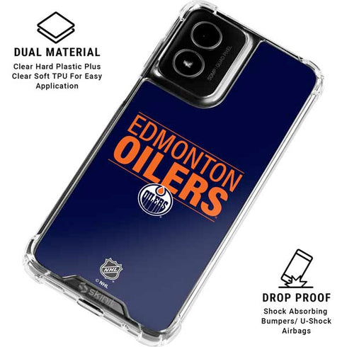 NHL Edmonton Oilers Lineup Moto G Power 5G (2024) Clear Case