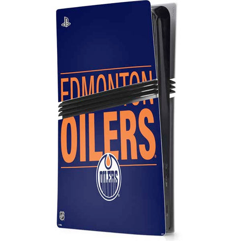 NHL Edmonton Oilers Lineup PS5 Pro Console Skin
