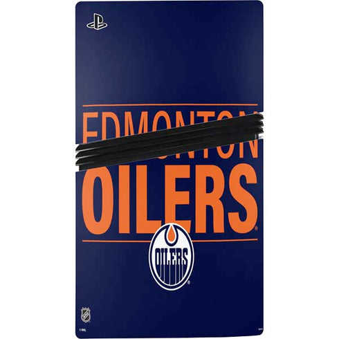 NHL Edmonton Oilers Lineup PS5 Pro Disk Console Skin