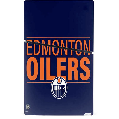 NHL Edmonton Oilers Lineup PS5 Slim Digital Edition Console Skin