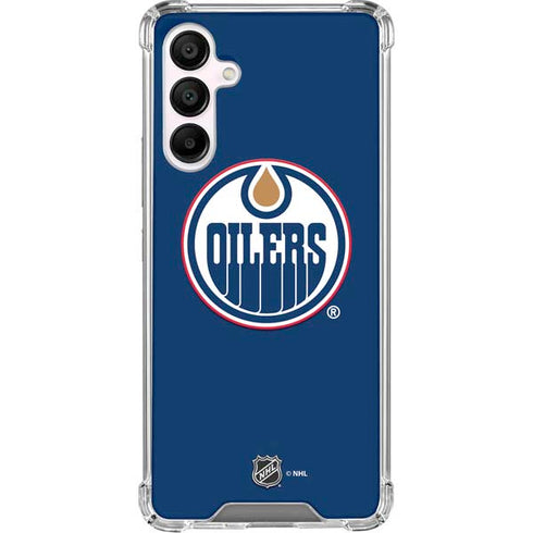 NHL Edmonton Oilers Solid Background Galaxy A16 5G Clear Case