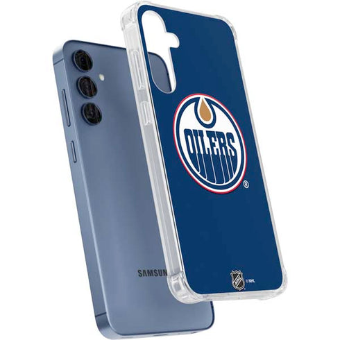 NHL Edmonton Oilers Solid Background Galaxy A35 5G Clear Case