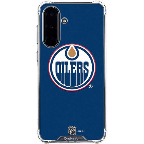 NHL Edmonton Oilers Solid Background Galaxy A36 5G Clear Case