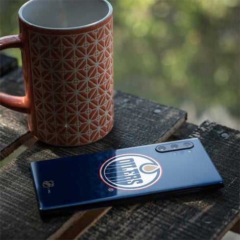 NHL Edmonton Oilers Solid Background Galaxy Note 10 Plus Skin