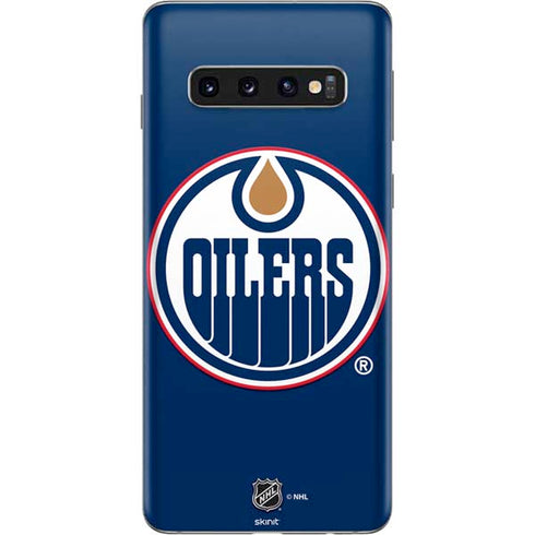 NHL Edmonton Oilers Solid Background Galaxy S10 Skin