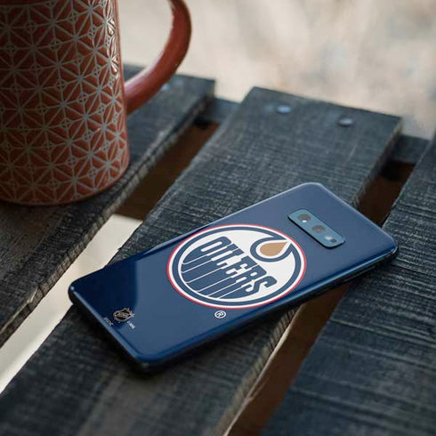NHL Edmonton Oilers Solid Background Galaxy S10e Skin