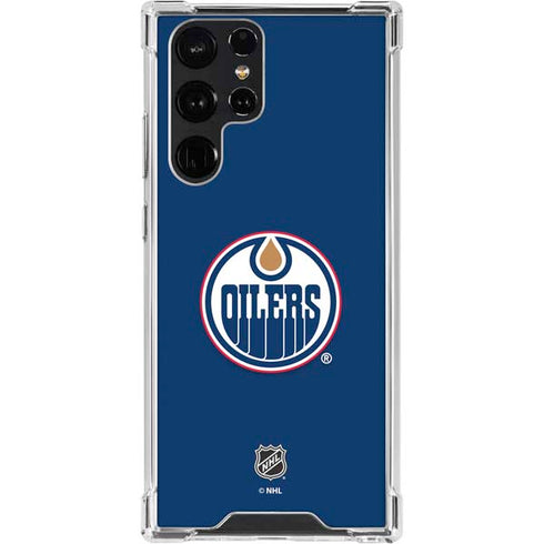 NHL Edmonton Oilers Solid Background Galaxy S23 Ultra Clear Case