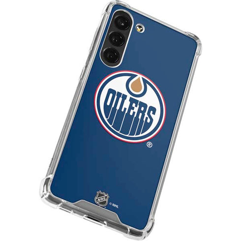 NHL Edmonton Oilers Solid Background Galaxy S24 FE Clear Case