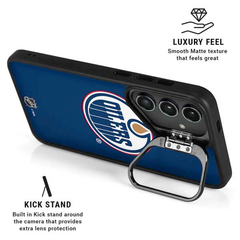 NHL Edmonton Oilers Solid Background Galaxy S25 Kickstand Case