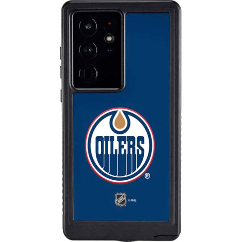 NHL Edmonton Oilers Solid Background Galaxy S24 Ultra Waterproof Case
