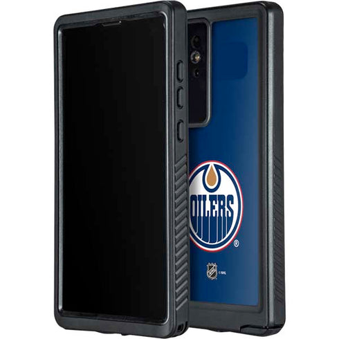 NHL Edmonton Oilers Solid Background Galaxy S24 Ultra Waterproof Case