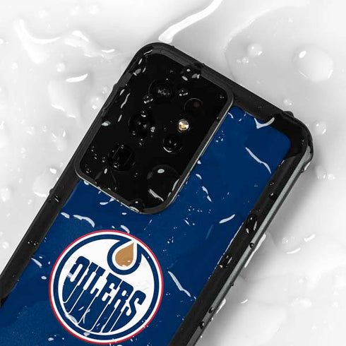 NHL Edmonton Oilers Solid Background Galaxy S24 Ultra Waterproof Case