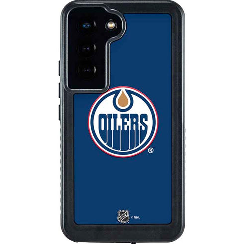 NHL Edmonton Oilers Solid Background Galaxy S24 Waterproof Case