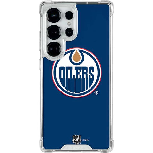 NHL Edmonton Oilers Solid Background Galaxy S25 Ultra Clear Case