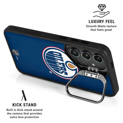 NHL Edmonton Oilers Solid Background Galaxy S26 Kickstand Case