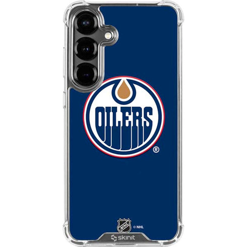 NHL Edmonton Oilers Solid Background Galaxy S26 Plus Clear Case