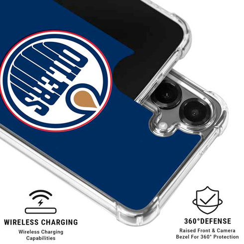 NHL Edmonton Oilers Solid Background Galaxy S26 Plus Clear Case