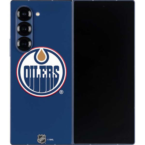 NHL Edmonton Oilers Solid Background Galaxy Z Fold6 Skin