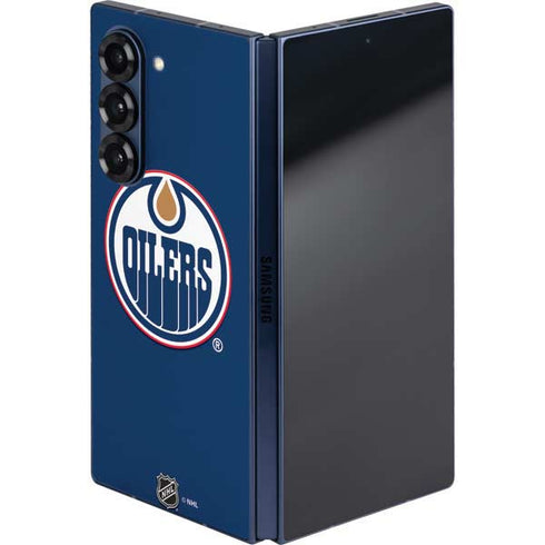 NHL Edmonton Oilers Solid Background Galaxy Z Fold6 Skin