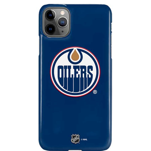NHL Edmonton Oilers Solid Background iPhone Cases