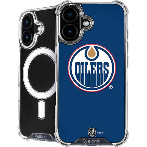 NHL Edmonton Oilers Solid Background iPhone 16 MagSafe Case