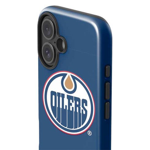 NHL Edmonton Oilers Solid Background iPhone 16 Plus Impact Case