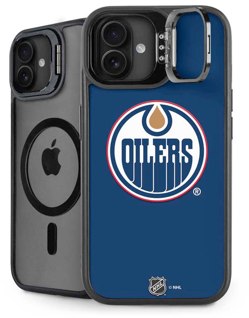 NHL Edmonton Oilers Solid Background iPhone 16 Plus Kickstand Case