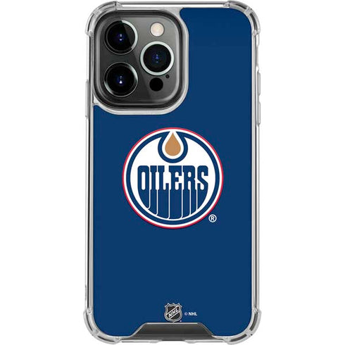 NHL Edmonton Oilers Solid Background iPhone 16 Pro Clear Case
