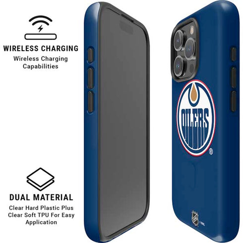 NHL Edmonton Oilers Solid Background iPhone 16 Pro Magsafe Impact Case