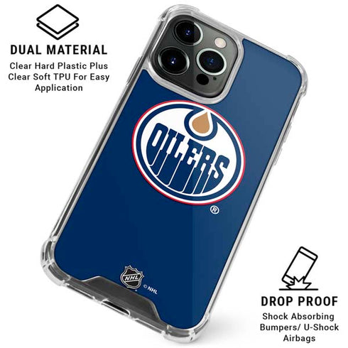 NHL Edmonton Oilers Solid Background iPhone 16 Pro Max Clear Case