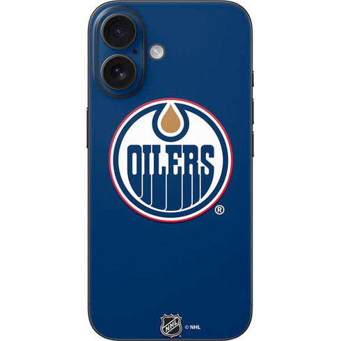 NHL Edmonton Oilers Solid Background iPhone 16 Skin