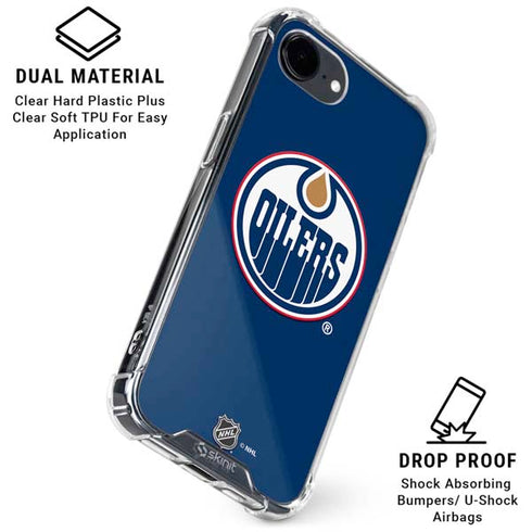 NHL Edmonton Oilers Solid Background iPhone 16e Clear Case