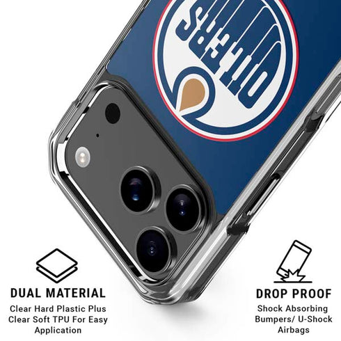 NHL Edmonton Oilers Solid Background iPhone 18 Pro Clear Case