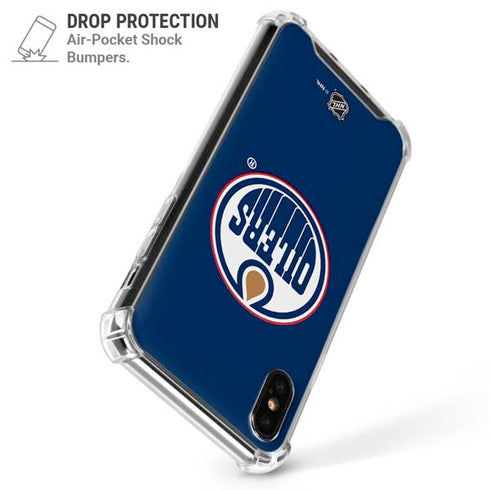 NHL Edmonton Oilers Solid Background iPhone X/XS Clear Case