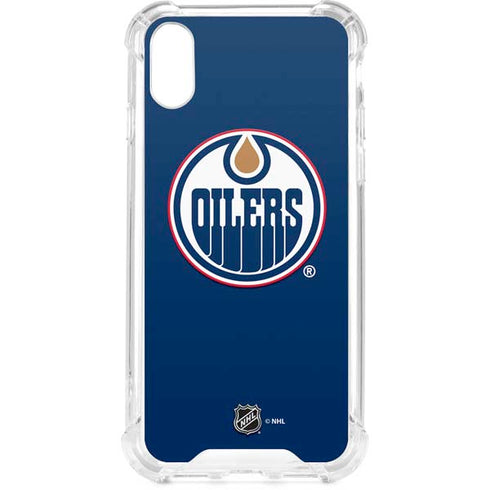 NHL Edmonton Oilers Solid Background iPhone XS Clear Case
