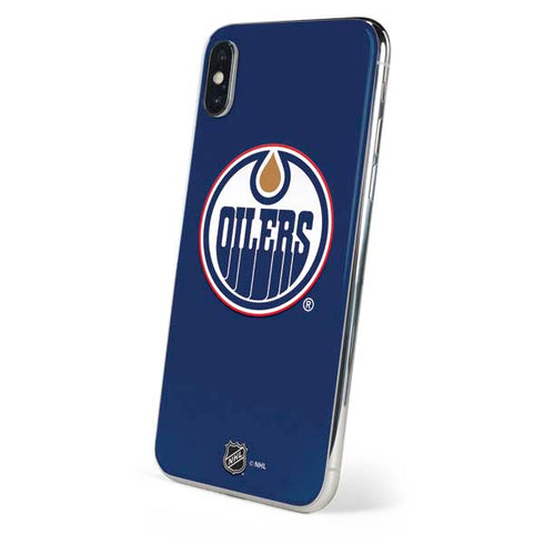NHL Edmonton Oilers Solid Background iPhone XS Max Skin