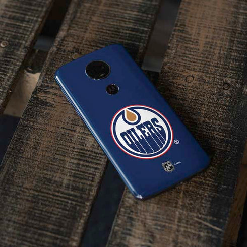 NHL Edmonton Oilers Solid Background Moto E5 Plus Skin