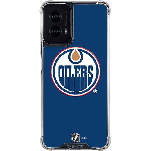 NHL Edmonton Oilers Solid Background Moto G Power 5G (2024) Clear Case