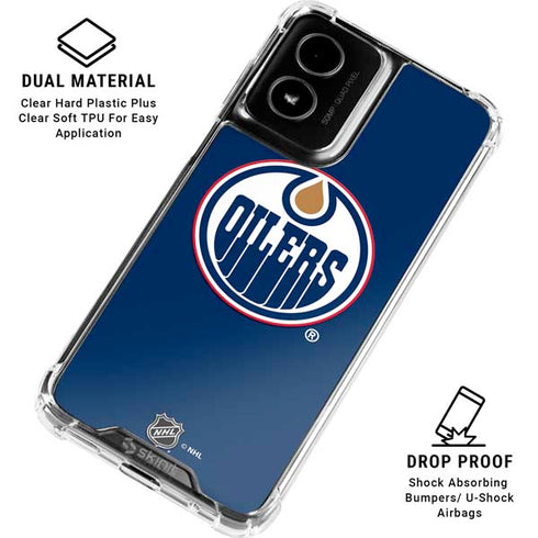NHL Edmonton Oilers Solid Background Moto G Power 5G (2024) Clear Case