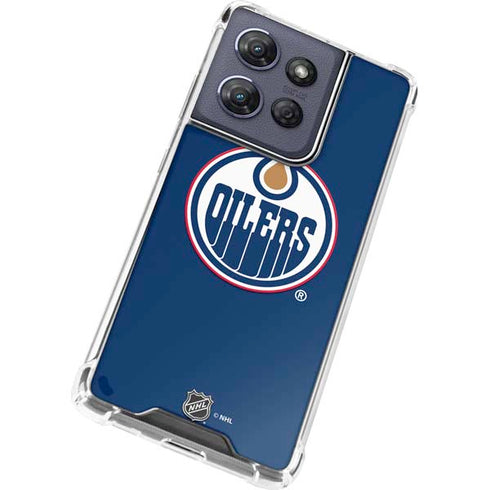 NHL Edmonton Oilers Solid Background Moto G Stylus 5G (2025) Clear Case