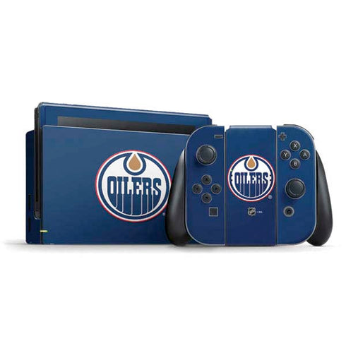 NHL Edmonton Oilers Solid Background Nintendo Skins