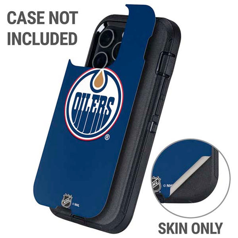 NHL Edmonton Oilers Solid Background Otterbox Defender iPhone Skin
