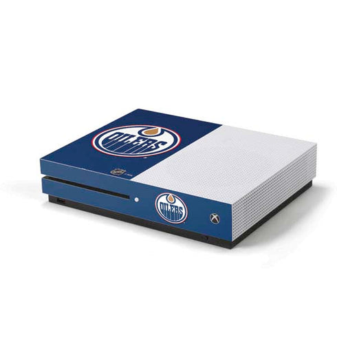NHL Edmonton Oilers Solid Background Xbox One S Console Skin