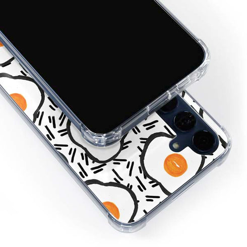 Bouffants and Broken Hearts Eggs Galaxy A55 5G Clear Case