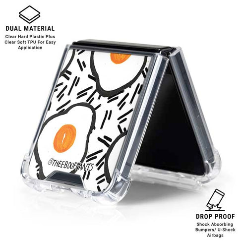 Bouffants and Broken Hearts Eggs Galaxy Z Flip6 Clear Case