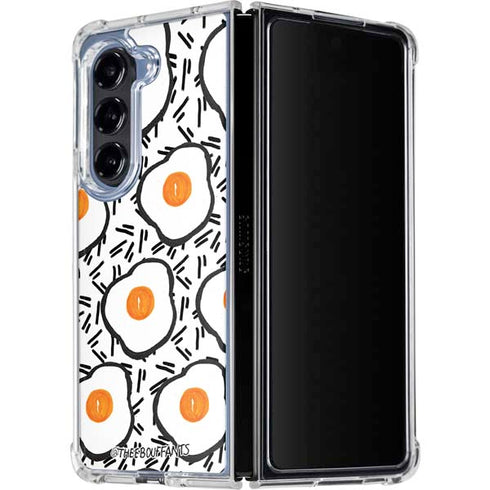 Bouffants and Broken Hearts Eggs Galaxy Z Fold5 5G Clear Case