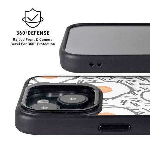 Bouffants and Broken Hearts Eggs iPhone 15 Plus Kickstand Case