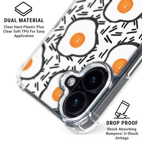 Bouffants and Broken Hearts Eggs iPhone 16 Plus Clear Case