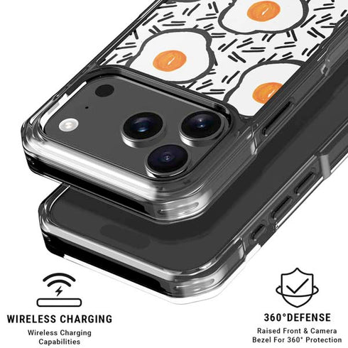 Bouffants and Broken Hearts Eggs iPhone 18 Pro Clear Case