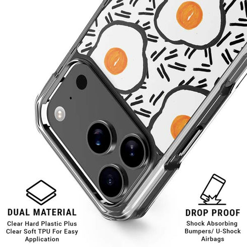 Bouffants and Broken Hearts Eggs iPhone 18 Pro Clear Case